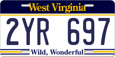 WV license plate 2YR697