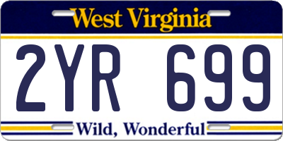 WV license plate 2YR699