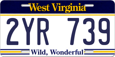 WV license plate 2YR739