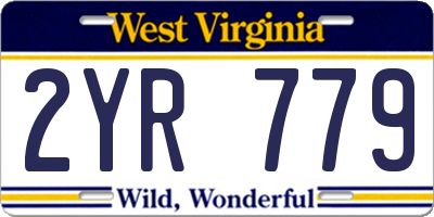 WV license plate 2YR779