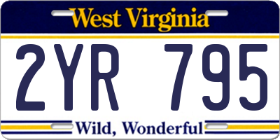 WV license plate 2YR795