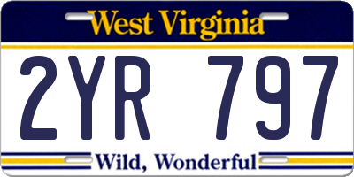 WV license plate 2YR797