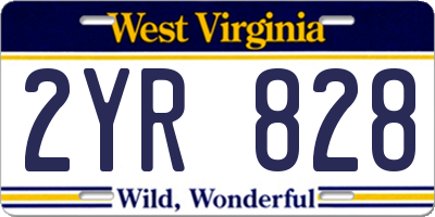 WV license plate 2YR828