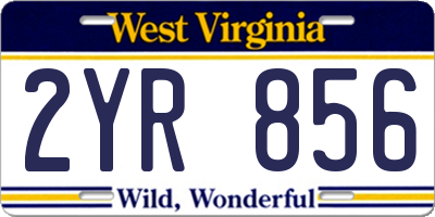 WV license plate 2YR856