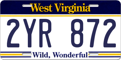 WV license plate 2YR872