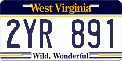 WV license plate 2YR891