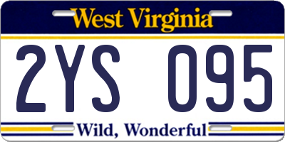 WV license plate 2YS095
