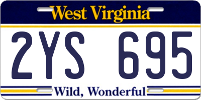 WV license plate 2YS695