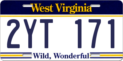WV license plate 2YT171