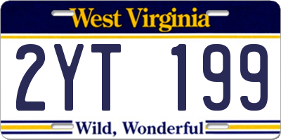 WV license plate 2YT199