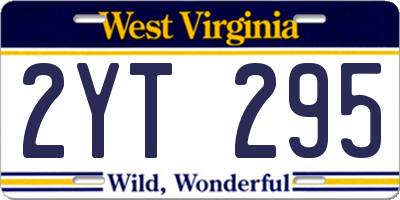 WV license plate 2YT295