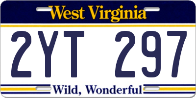 WV license plate 2YT297