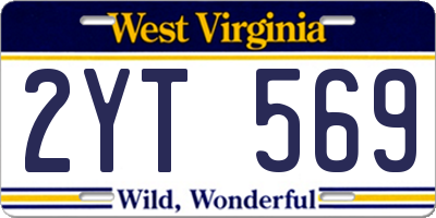 WV license plate 2YT569