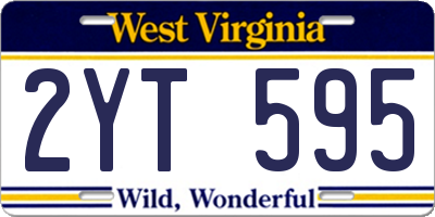 WV license plate 2YT595