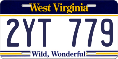 WV license plate 2YT779
