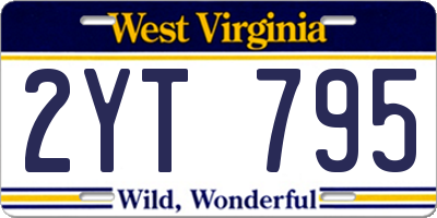 WV license plate 2YT795