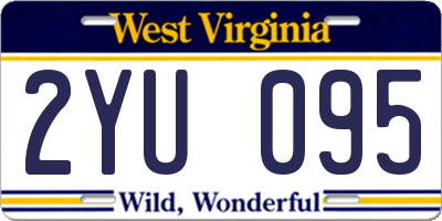 WV license plate 2YU095