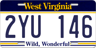 WV license plate 2YU146
