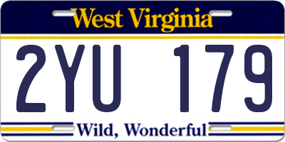 WV license plate 2YU179