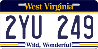 WV license plate 2YU249