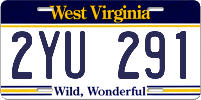 WV license plate 2YU291