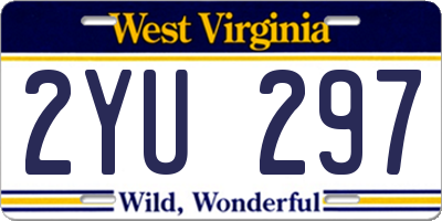 WV license plate 2YU297
