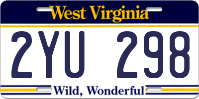 WV license plate 2YU298