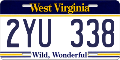 WV license plate 2YU338