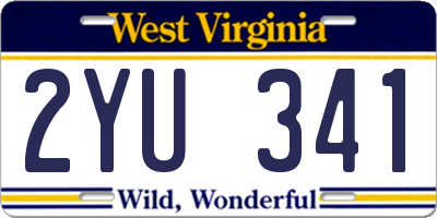WV license plate 2YU341