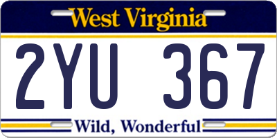 WV license plate 2YU367