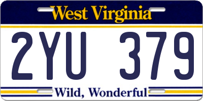 WV license plate 2YU379