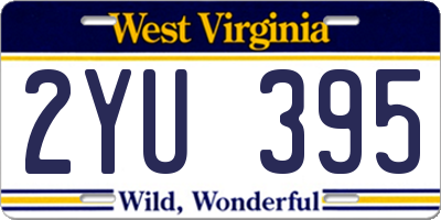 WV license plate 2YU395