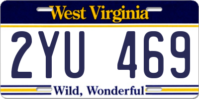 WV license plate 2YU469