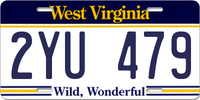 WV license plate 2YU479