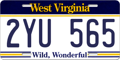 WV license plate 2YU565