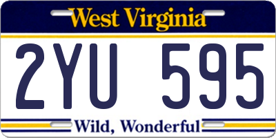 WV license plate 2YU595