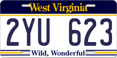 WV license plate 2YU623