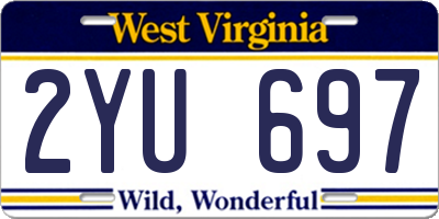 WV license plate 2YU697