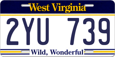 WV license plate 2YU739