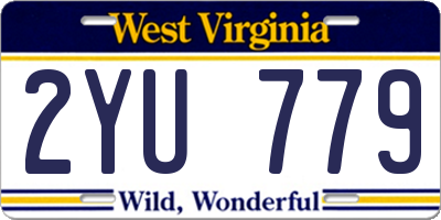 WV license plate 2YU779