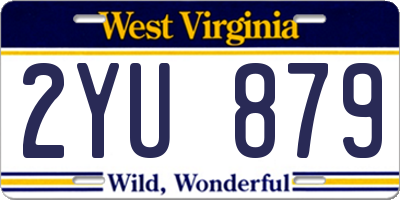 WV license plate 2YU879