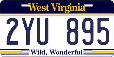 WV license plate 2YU895