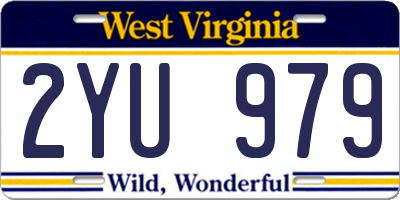 WV license plate 2YU979