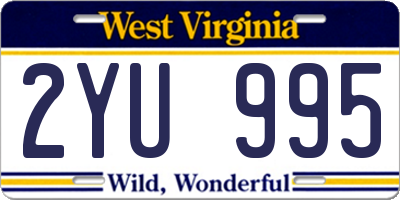 WV license plate 2YU995