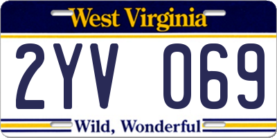 WV license plate 2YV069