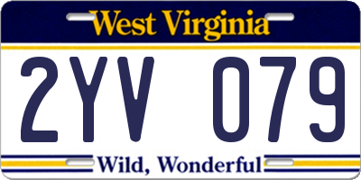 WV license plate 2YV079