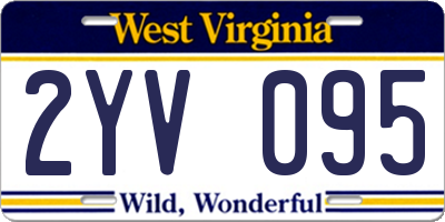 WV license plate 2YV095