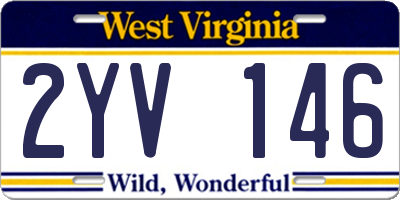 WV license plate 2YV146