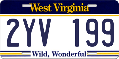 WV license plate 2YV199