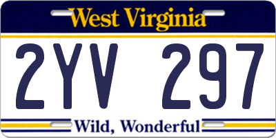 WV license plate 2YV297